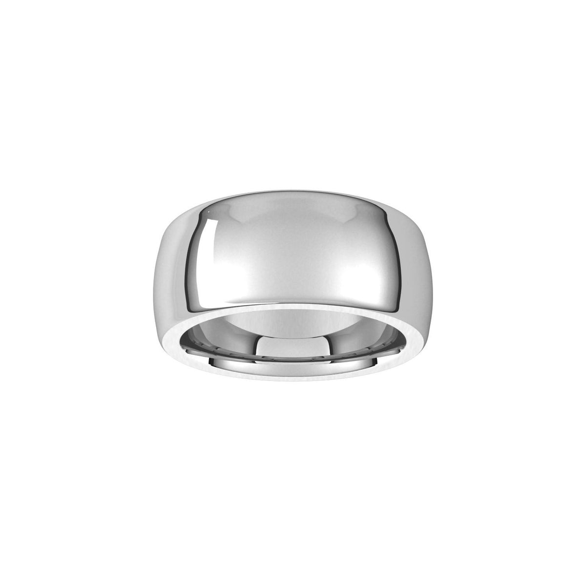 14K X1 White Gold Heavyweight Comfort-Fit Half Round Band