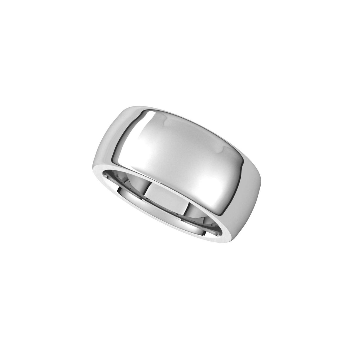 14K X1 White Gold Heavyweight Comfort-Fit Half Round Band