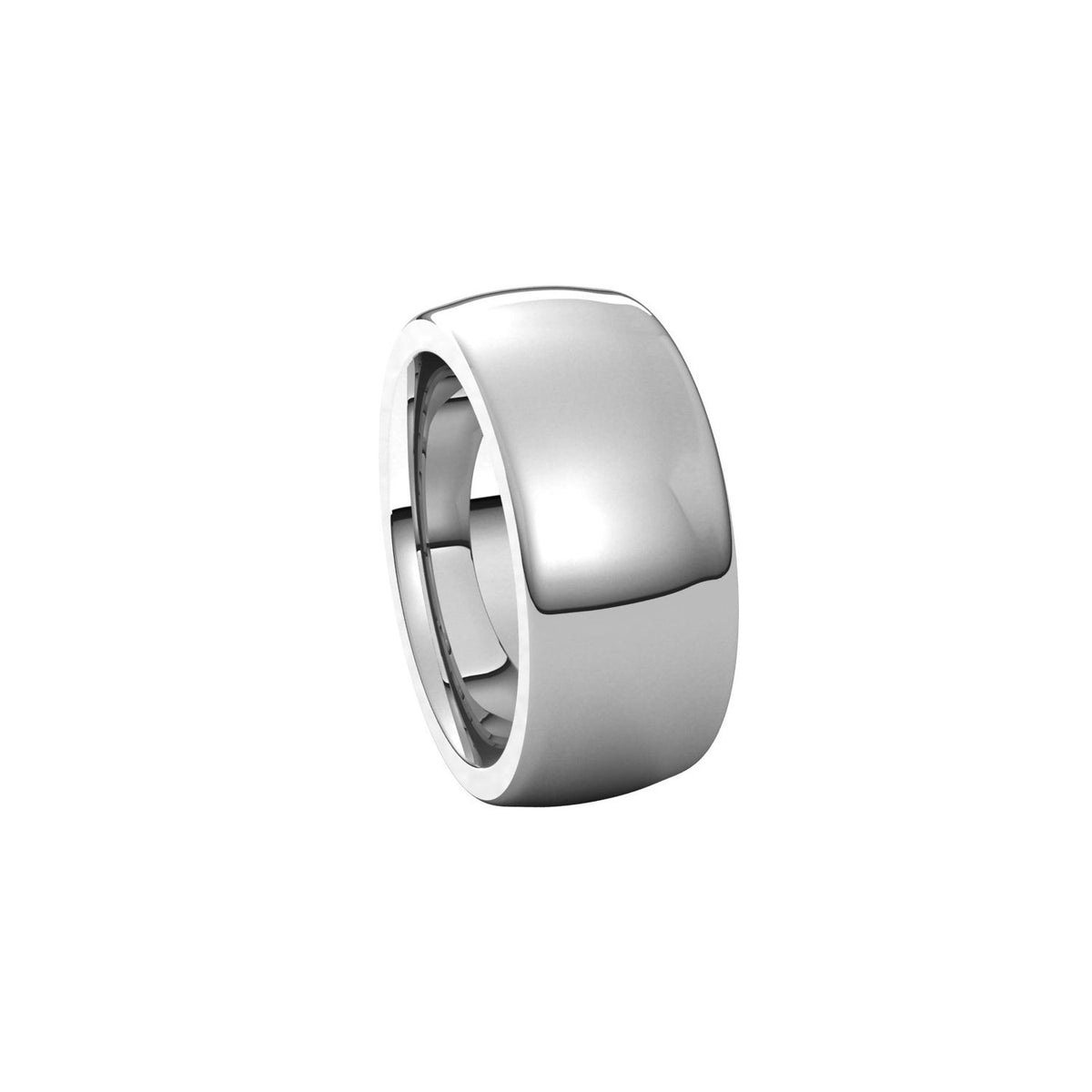 14K X1 White Gold Heavyweight Comfort-Fit Half Round Band