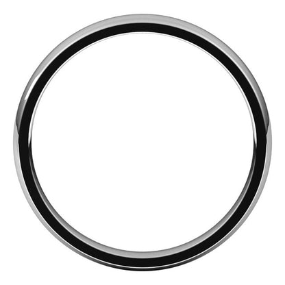 Sterling Silver Lightweight Comfort-Fit Half Round Band