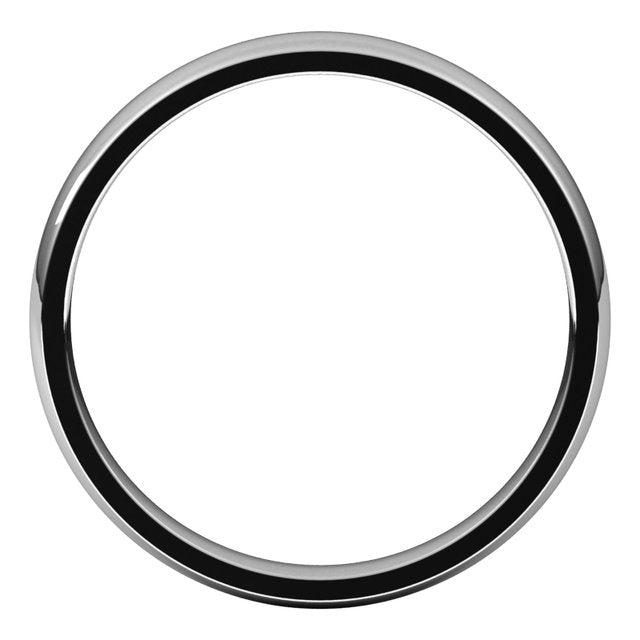 Sterling Silver Lightweight Comfort-Fit Half Round Band