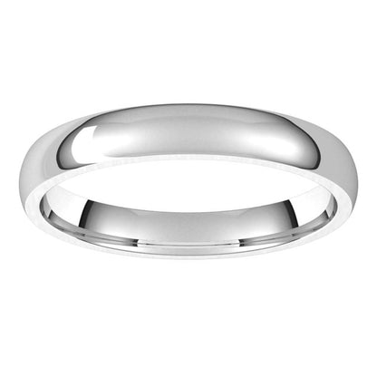Sterling Silver Lightweight Comfort-Fit Half Round Band