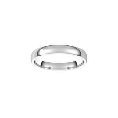 Sterling Silver Lightweight Comfort-Fit Half Round Band