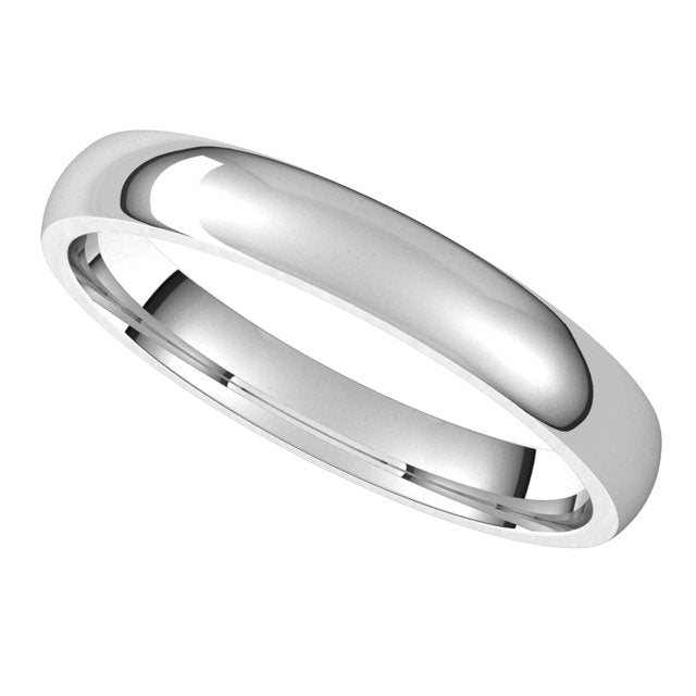 Sterling Silver Lightweight Comfort-Fit Half Round Band