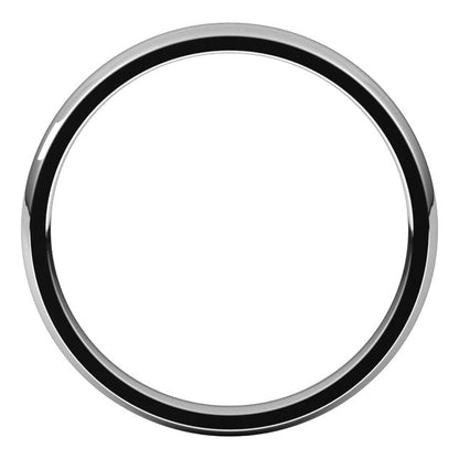 14K White Gold Lightweight Comfort-Fit Half Round Band