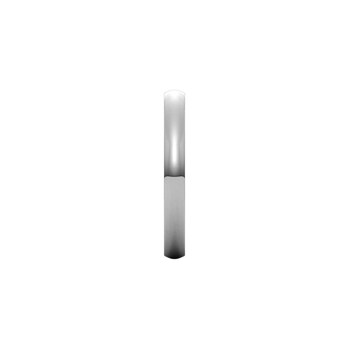 14K X1 White Gold Lightweight Comfort-Fit Half Round Band