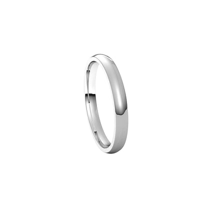 14K X1 White Gold Lightweight Comfort-Fit Half Round Band