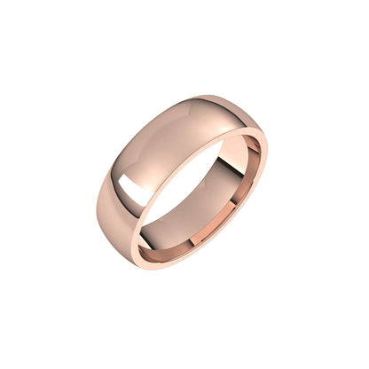 Lightweight Comfort-Fit Half Round Band