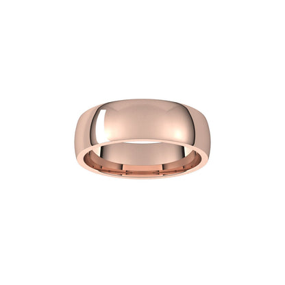 Lightweight Comfort-Fit Half Round Band