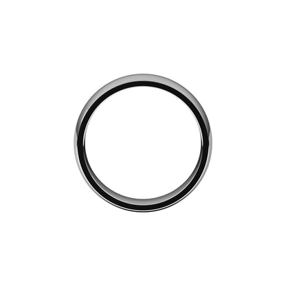 18K Palladium White Gold Lightweight Comfort-Fit Half Round Band