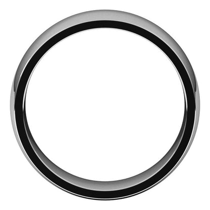 14K White Gold Lightweight Comfort-Fit Half Round Band
