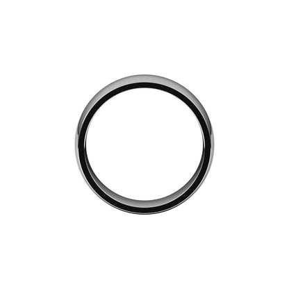 14K X1 White Gold Lightweight Comfort-Fit Half Round Band