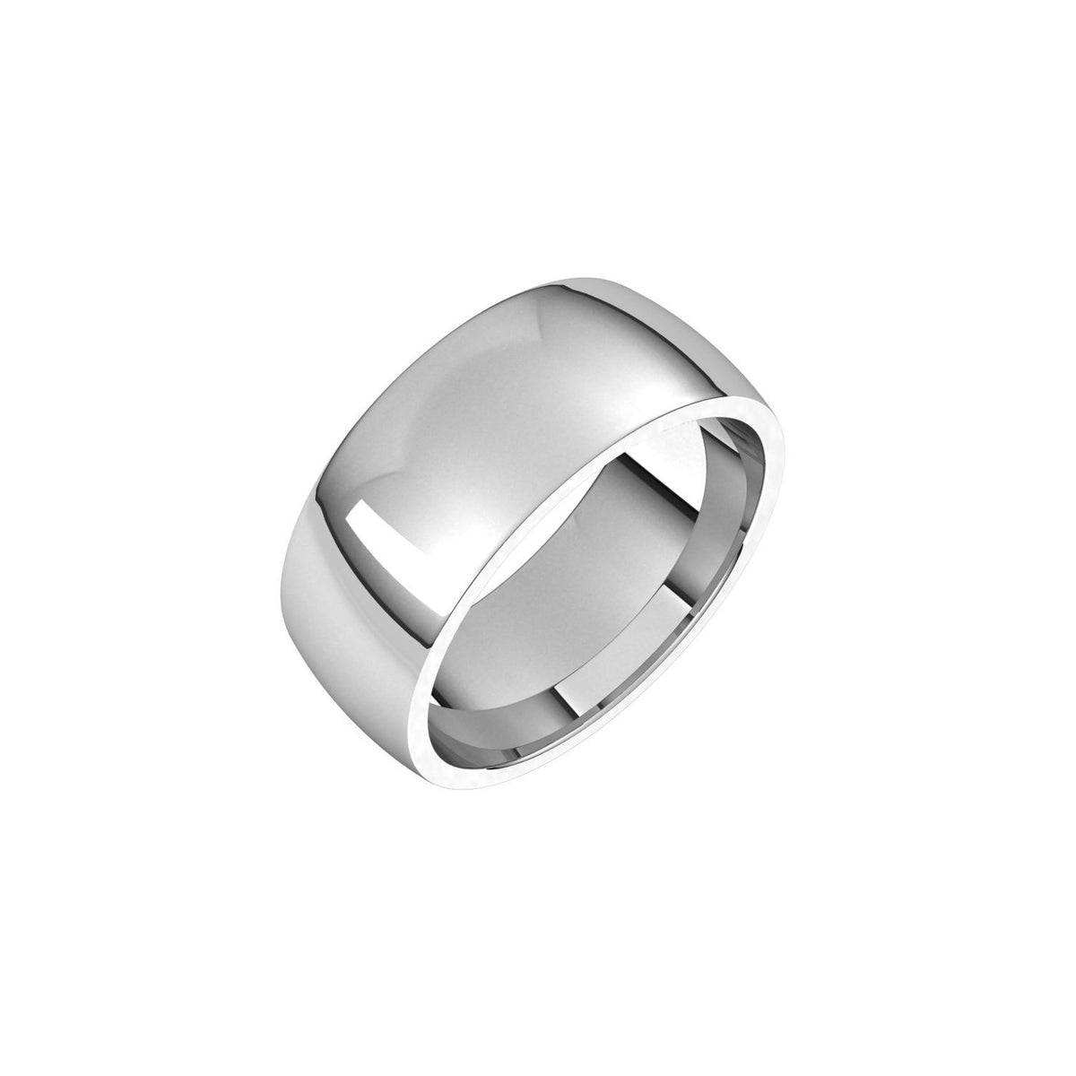 Continuum Sterling Silver Lightweight Comfort-Fit Half Round Band