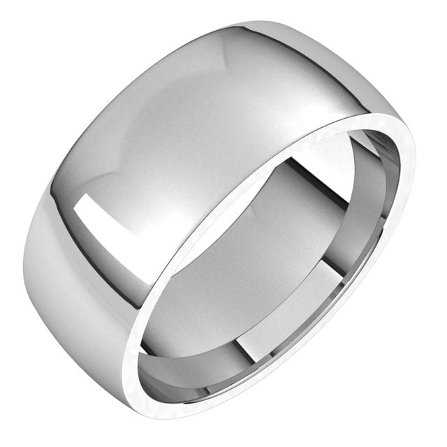 Sterling Silver Lightweight Comfort-Fit Half Round Band