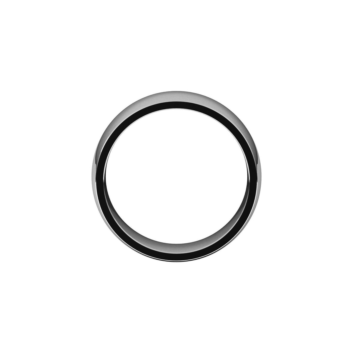 Continuum Sterling Silver Lightweight Comfort-Fit Half Round Band