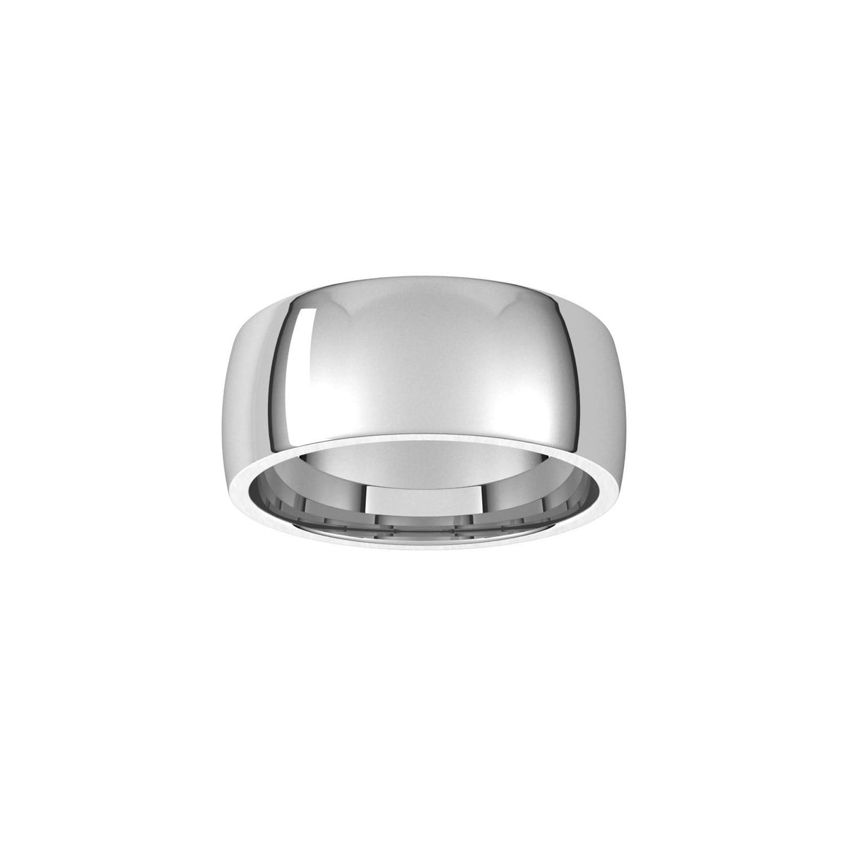 Continuum Sterling Silver Lightweight Comfort-Fit Half Round Band