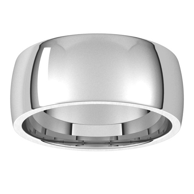 Sterling Silver Lightweight Comfort-Fit Half Round Band