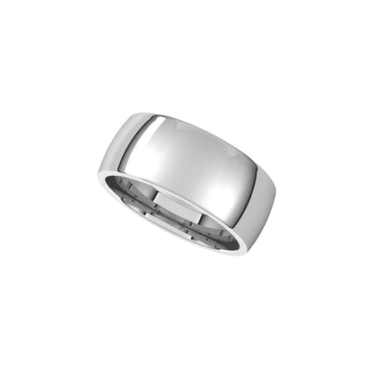Continuum Sterling Silver Lightweight Comfort-Fit Half Round Band