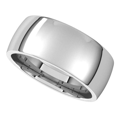 Sterling Silver Lightweight Comfort-Fit Half Round Band