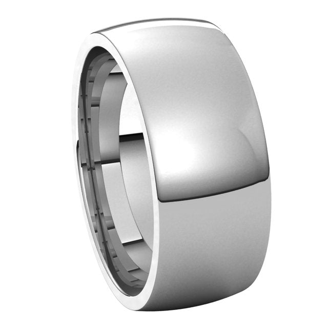 Sterling Silver Lightweight Comfort-Fit Half Round Band