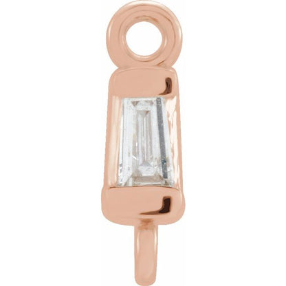 .02 CT Natural Diamond Link, 2.54 mm x 7.51