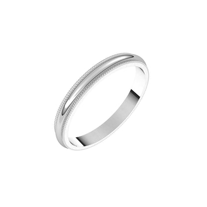 Milgrain Half Round Band