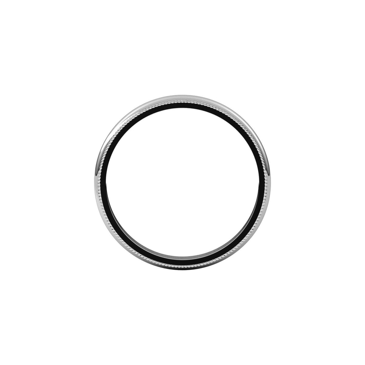 Milgrain Half Round Band