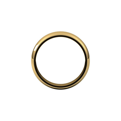 14K Yellow Gold Milgrain Band