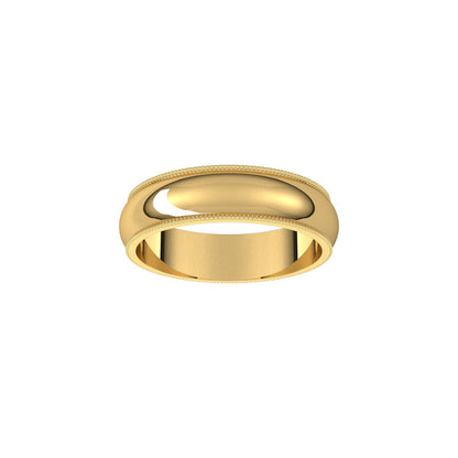 14K Yellow Gold Milgrain Band