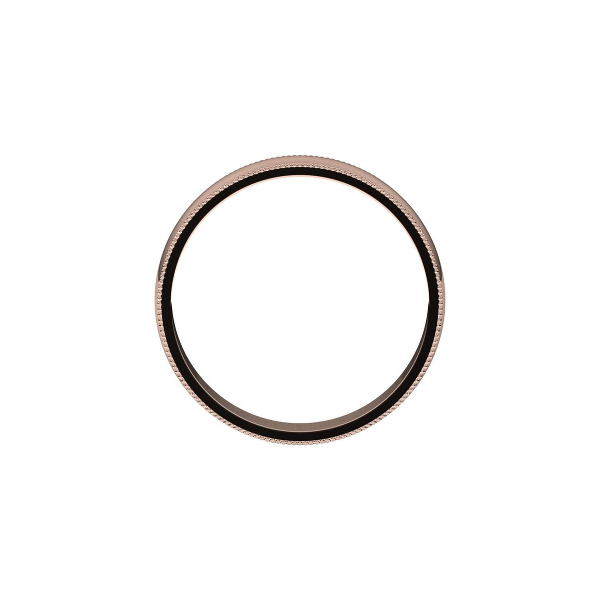 Lightweight Milgrain Half Round Band
