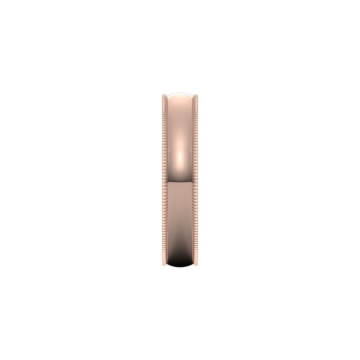 Lightweight Milgrain Half Round Band