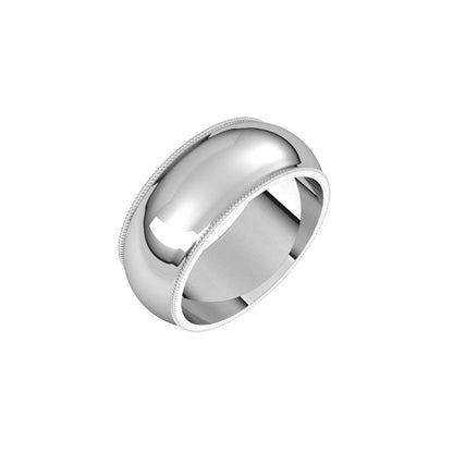 Milgrain Half Round Band