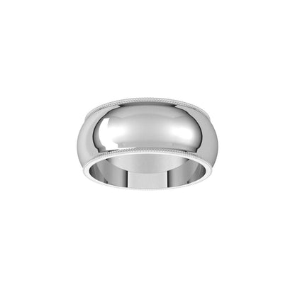 Milgrain Half Round Band