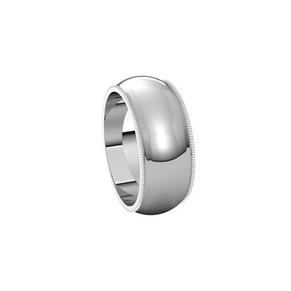 Milgrain Half Round Band