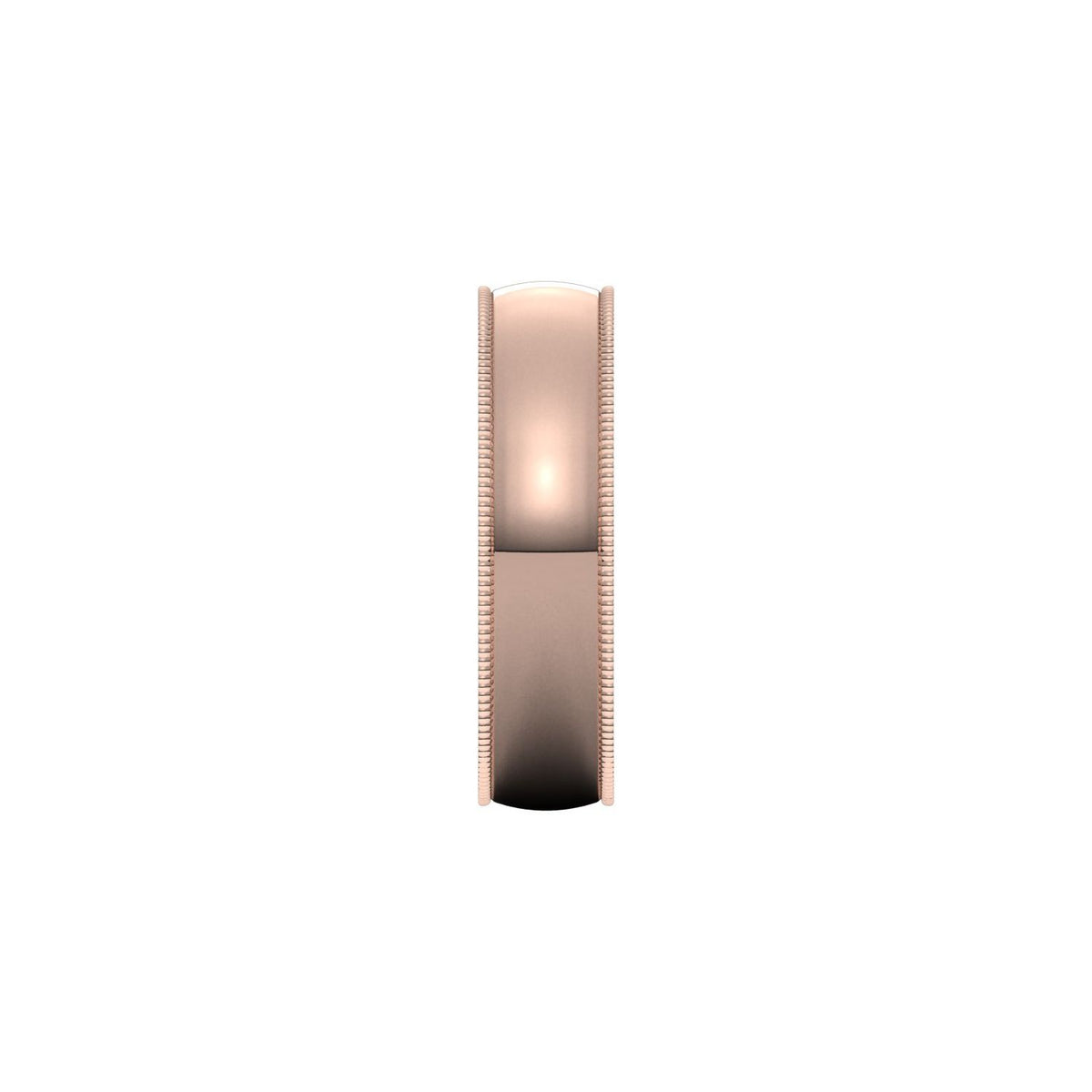 Lightweight Milgrain Half Round Band