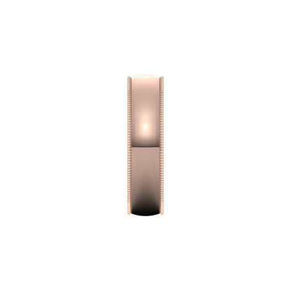Lightweight Milgrain Half Round Band