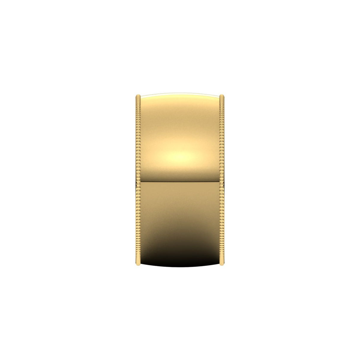 Milgrain Comfort-Fit Half Round Band, 10 mm