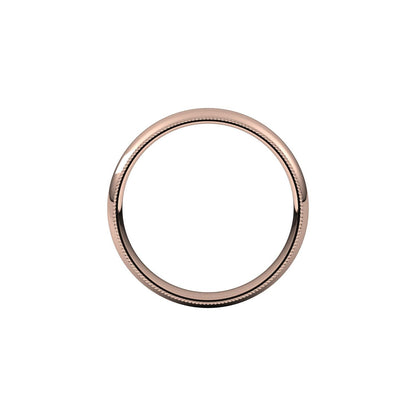 Milgrain Comfort-Fit Half Round Band, 10 mm