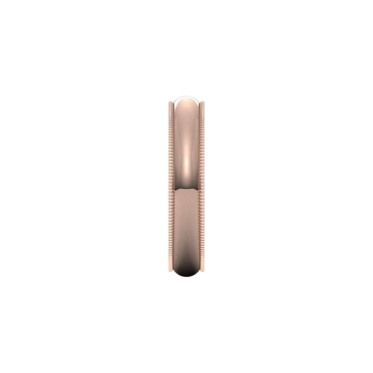Milgrain Comfort-Fit Half Round Band, 10 mm