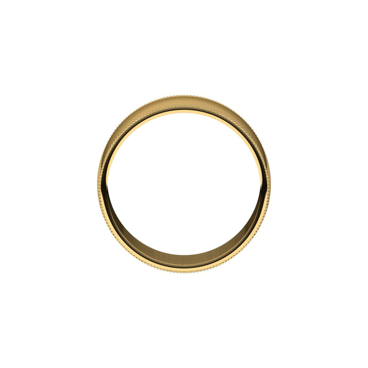 Lightweight Milgrain Half Round Band