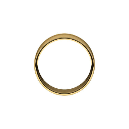 Lightweight Milgrain Half Round Band