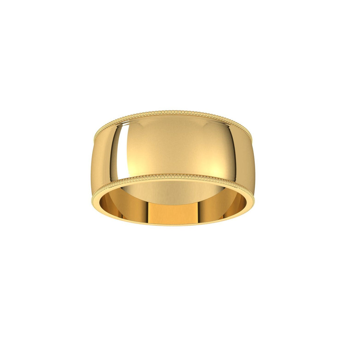 Lightweight Milgrain Half Round Band