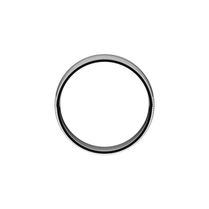 Milgrain Comfort-Fit Half Round Band, 10 mm