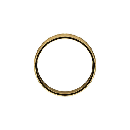 Lightweight Milgrain Comfort-Fit Half Round Band