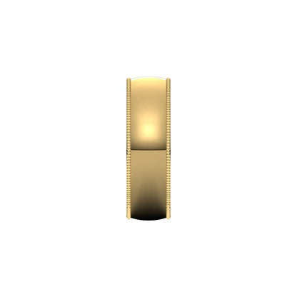 Lightweight Milgrain Comfort-Fit Half Round Band