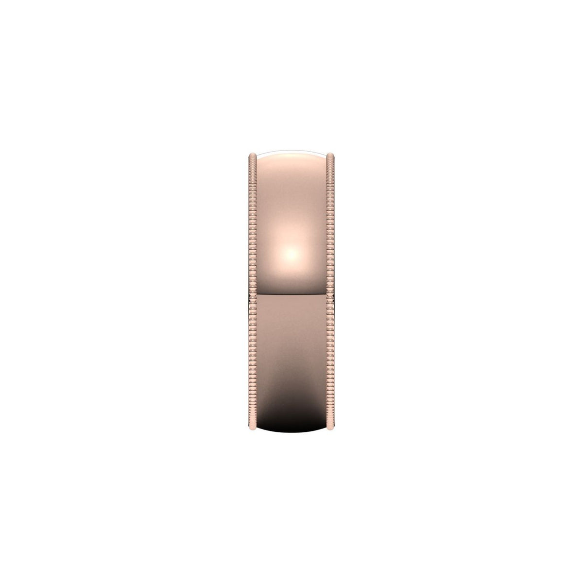 Lightweight Milgrain Comfort-Fit Half Round Band