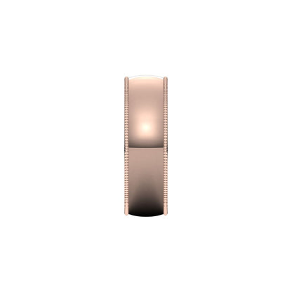 Lightweight Milgrain Comfort-Fit Half Round Band