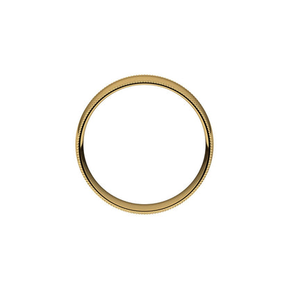 Lightweight Milgrain Comfort-Fit Half Round Band