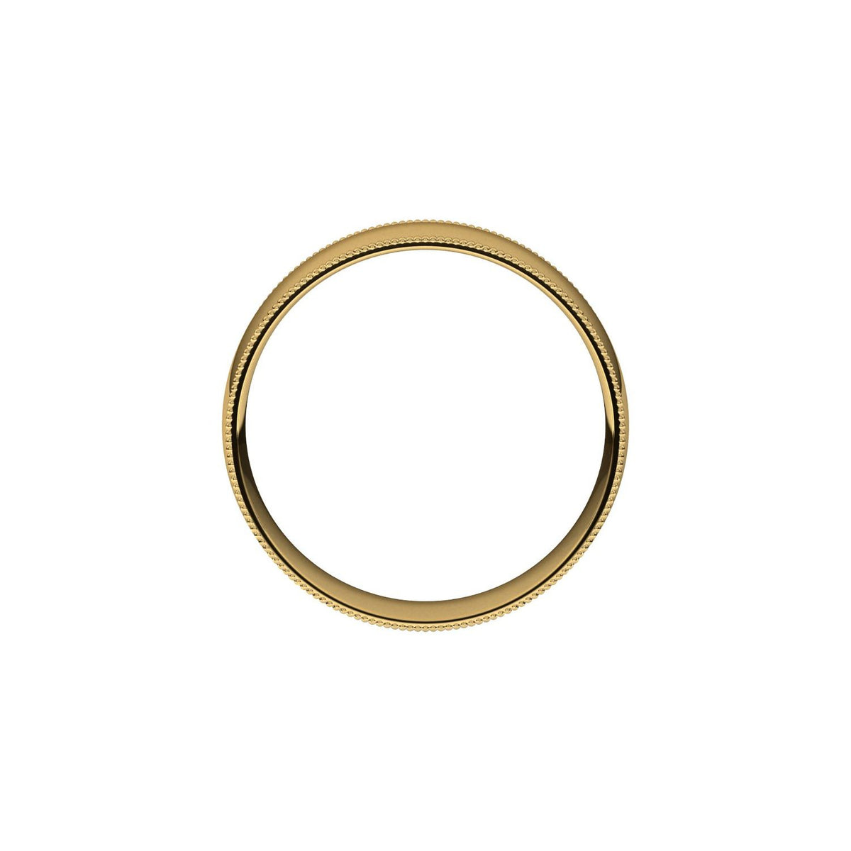 Lightweight Milgrain Comfort-Fit Half Round Band