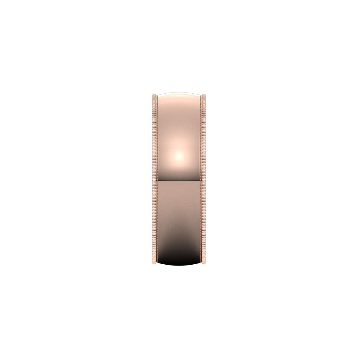Lightweight Milgrain Comfort-Fit Half Round Band